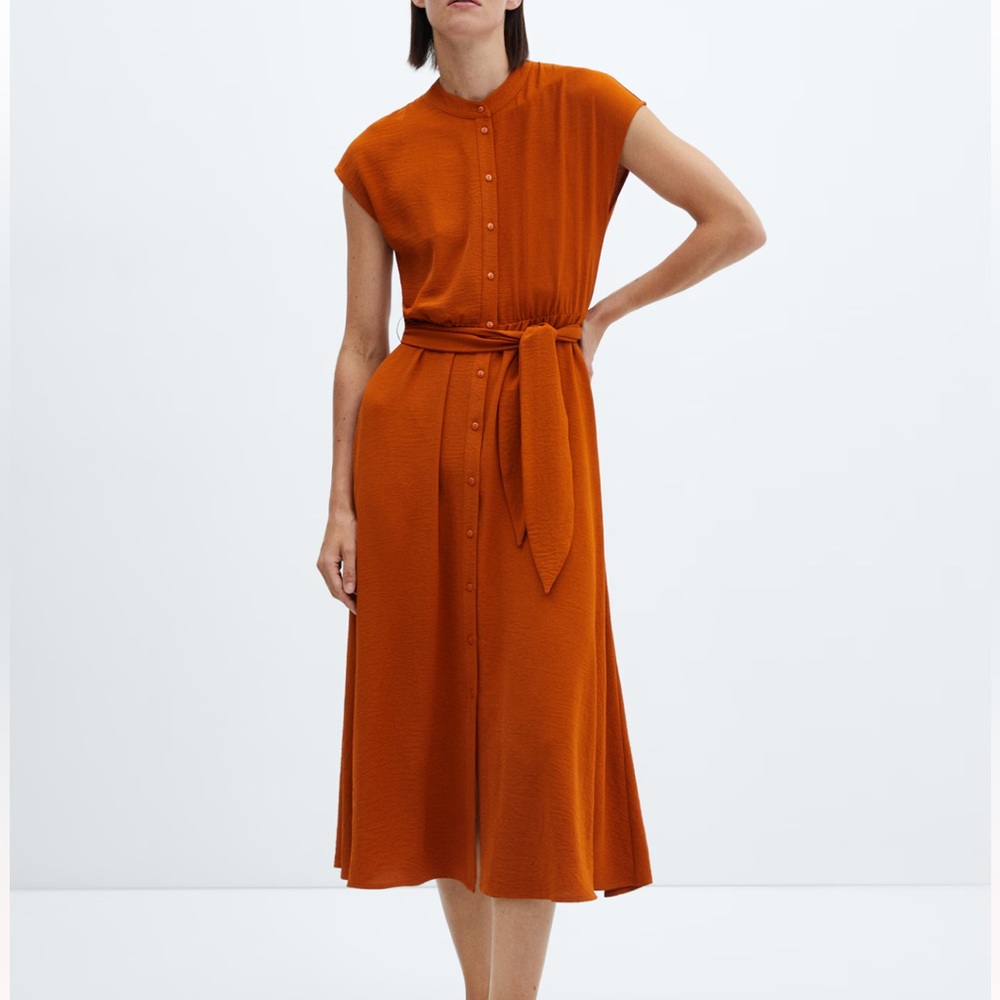 MANGO Midi shirt dress, Size 6